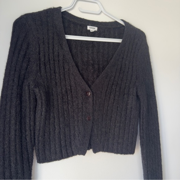 Garage soft Ribbed black Cardigan - Picture 3 of 5